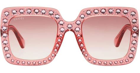 light pink see through gucci glasses frame|pink oversized gucci sunglasses.